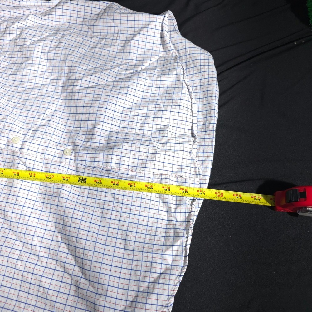 Lauren Ralph Lauren Mens L Button Down Short Sleeve Plaid Shirt Casual Designer - Picture 3 of 11